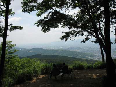 大文字山山頂からの京都市街の眺め