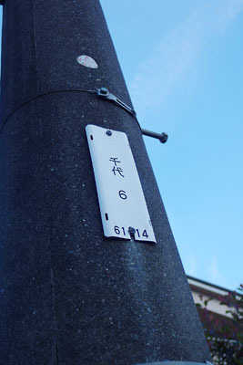 古代京の都と嵯峨野を結んだという「千代の道」考察の攪乱者？「千代ノ道町」の電柱表記