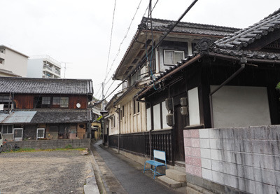 広島市街東部向洋集落に残る古い日本家屋や町家
